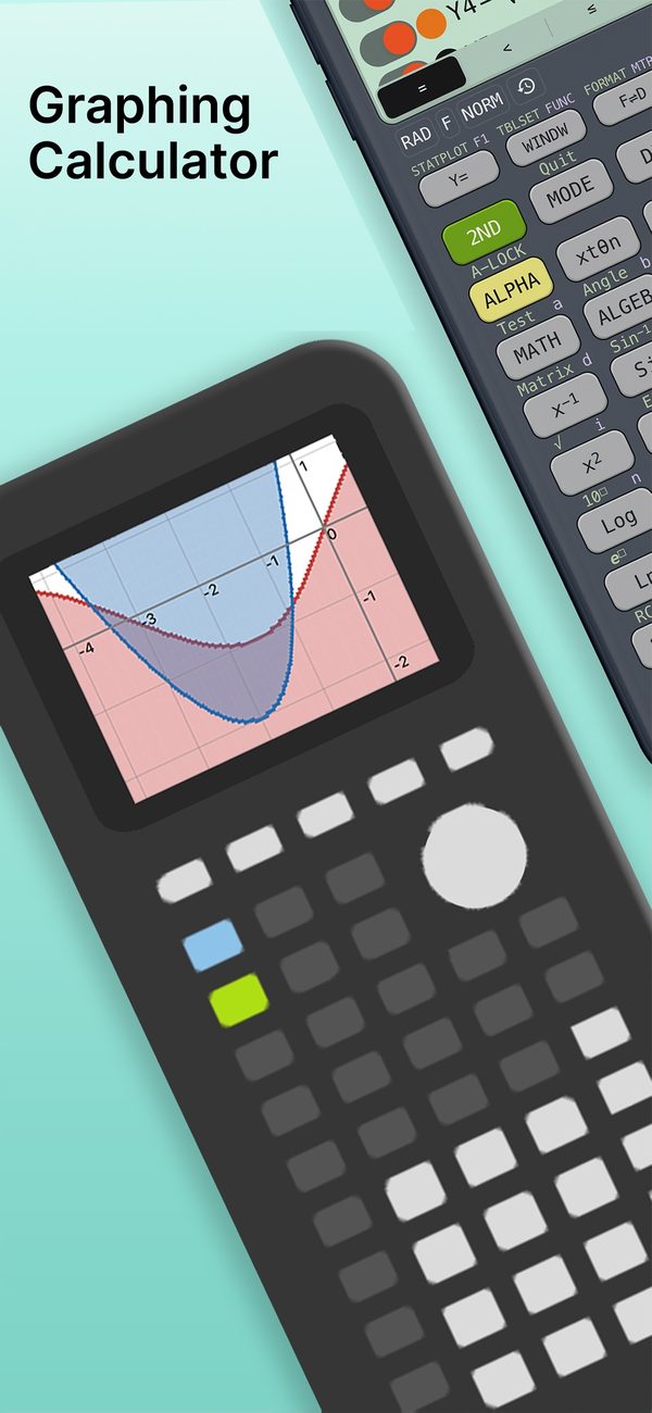 Graphing Calculator: Calc84 graphing two shaded curves