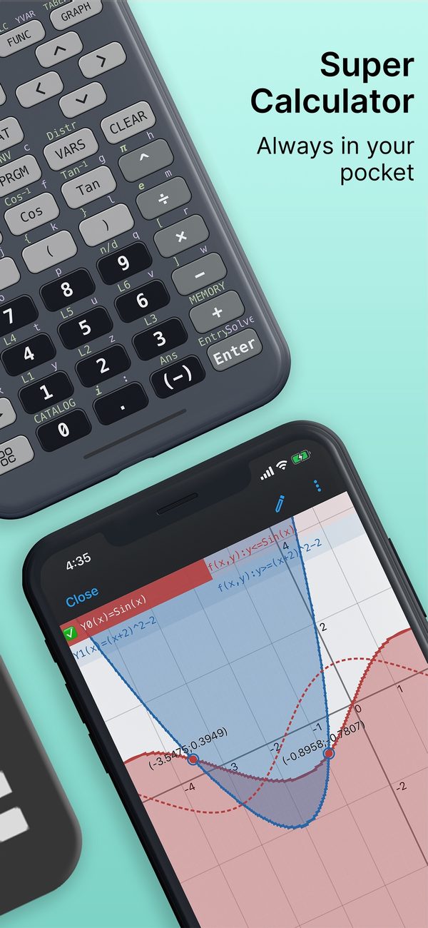 Super Calculator, always in your pocket: the Calc84 keypad and graph editor